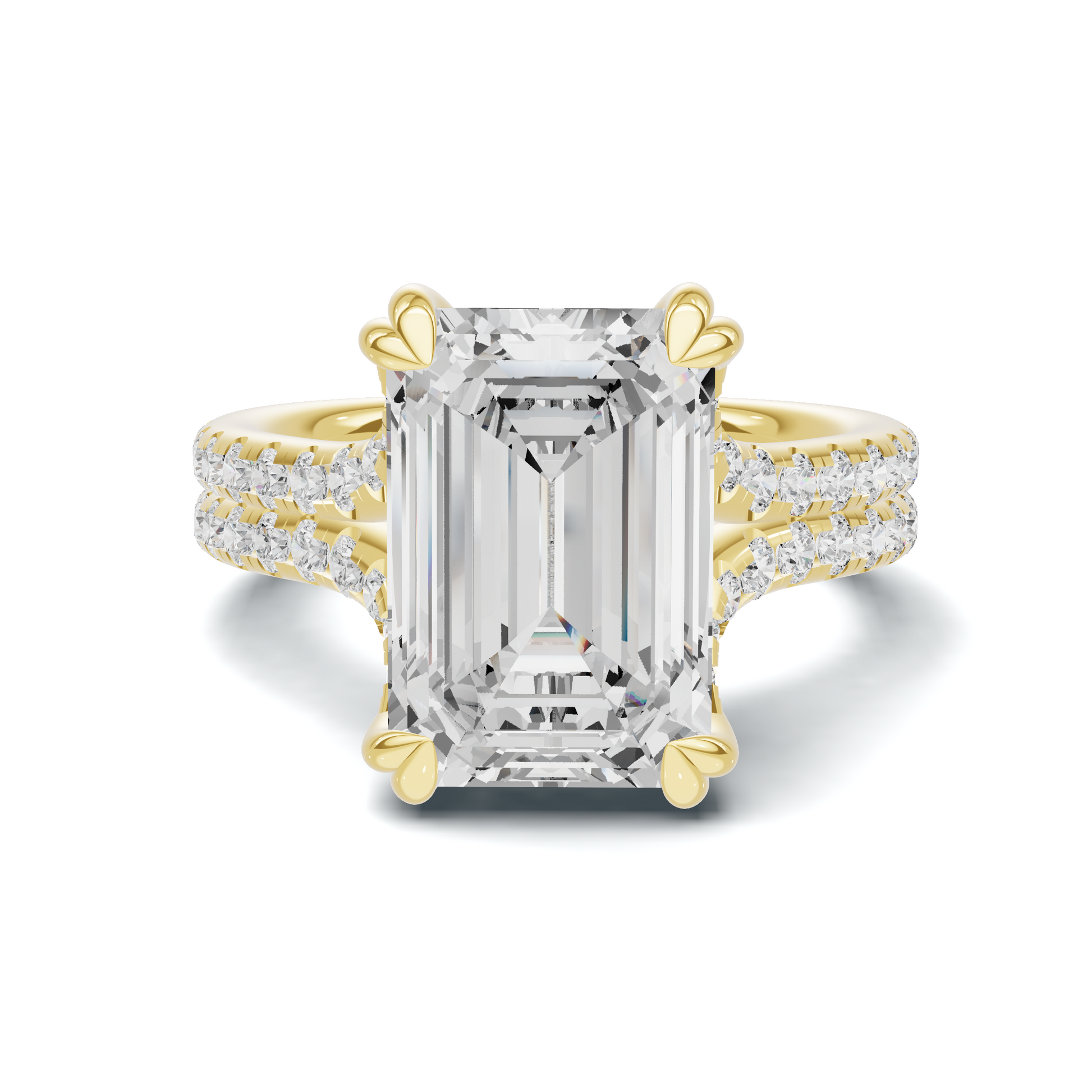 Twisted Heart Prong Ring