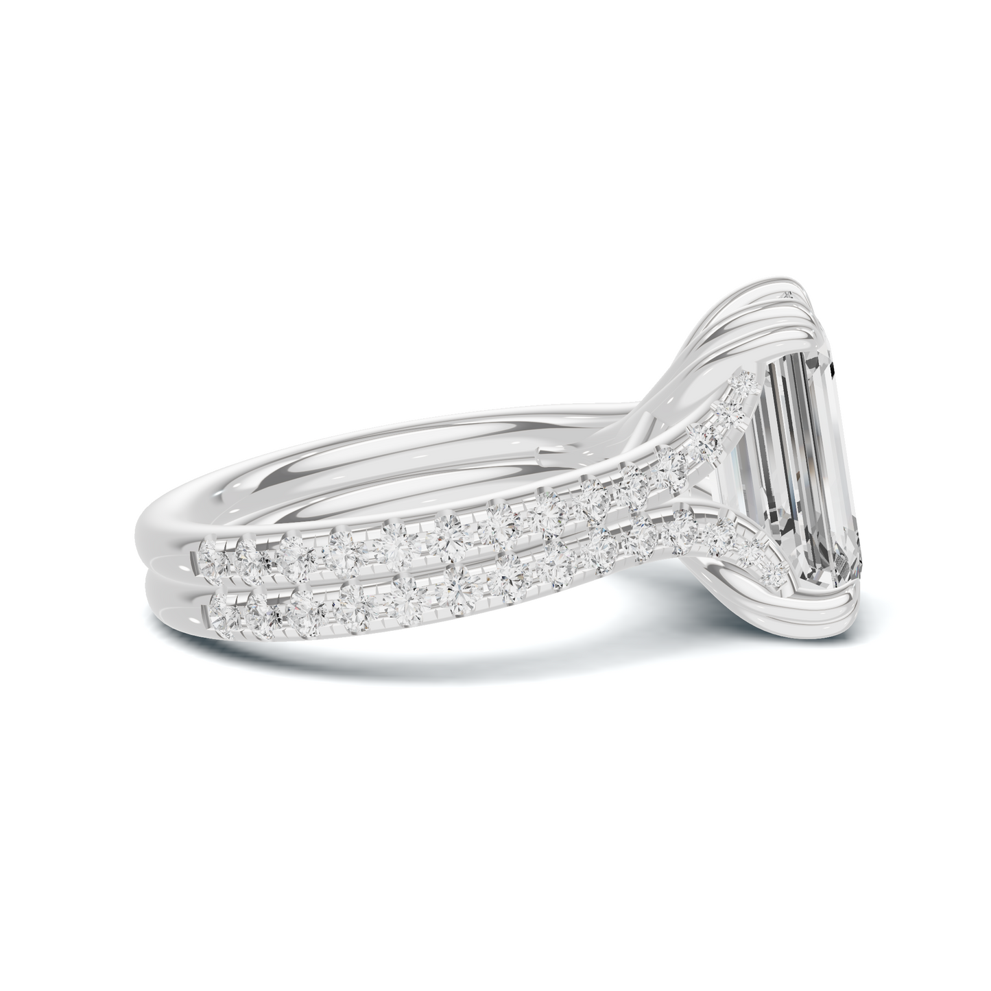 Twisted Heart Prong Ring