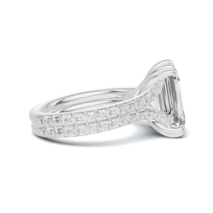 Twisted Heart Prong Ring