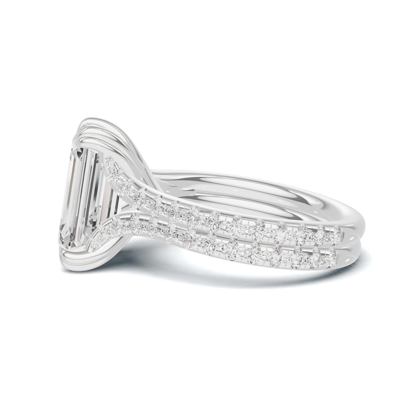 Twisted Heart Prong Ring
