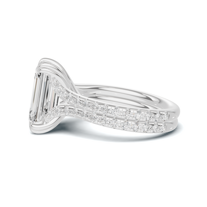 Twisted Heart Prong Ring