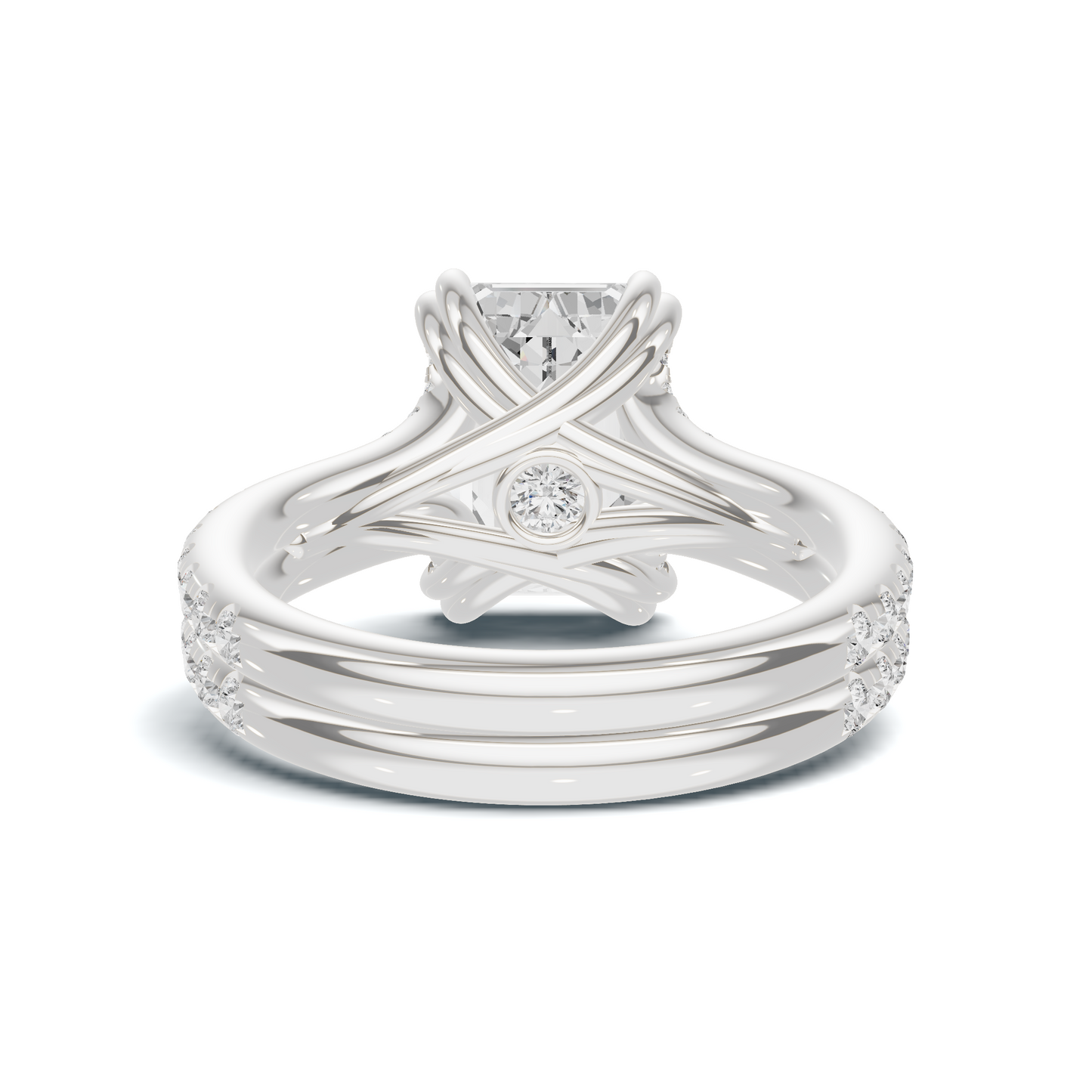 Twisted Heart Prong Ring