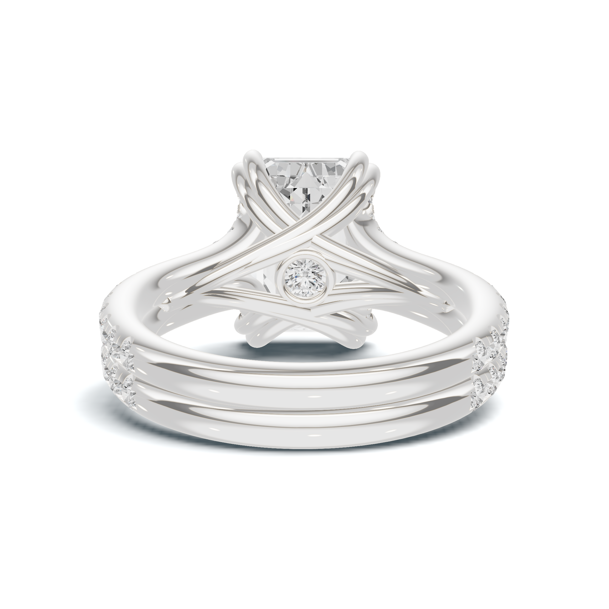 Twisted Heart Prong Ring