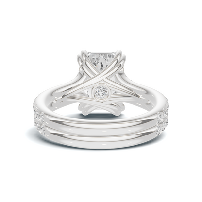 Twisted Heart Prong Ring