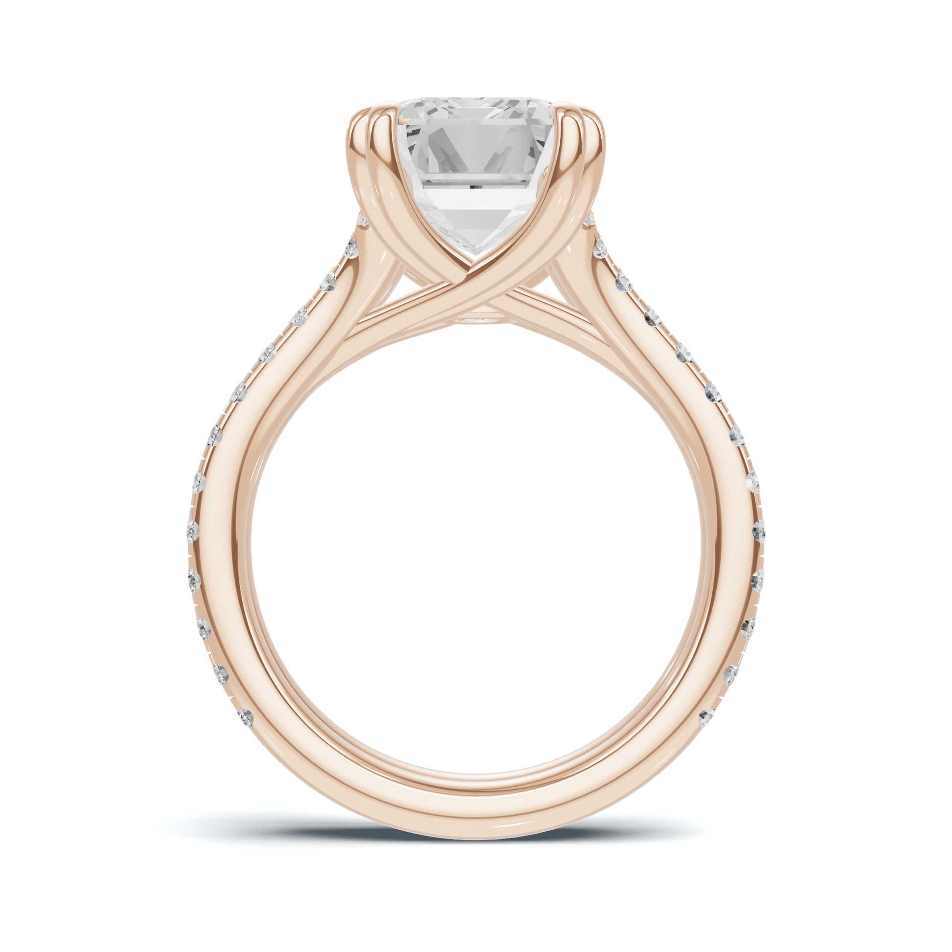 Twisted Heart Prong Ring