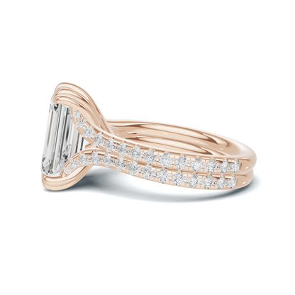 Twisted Heart Prong Ring