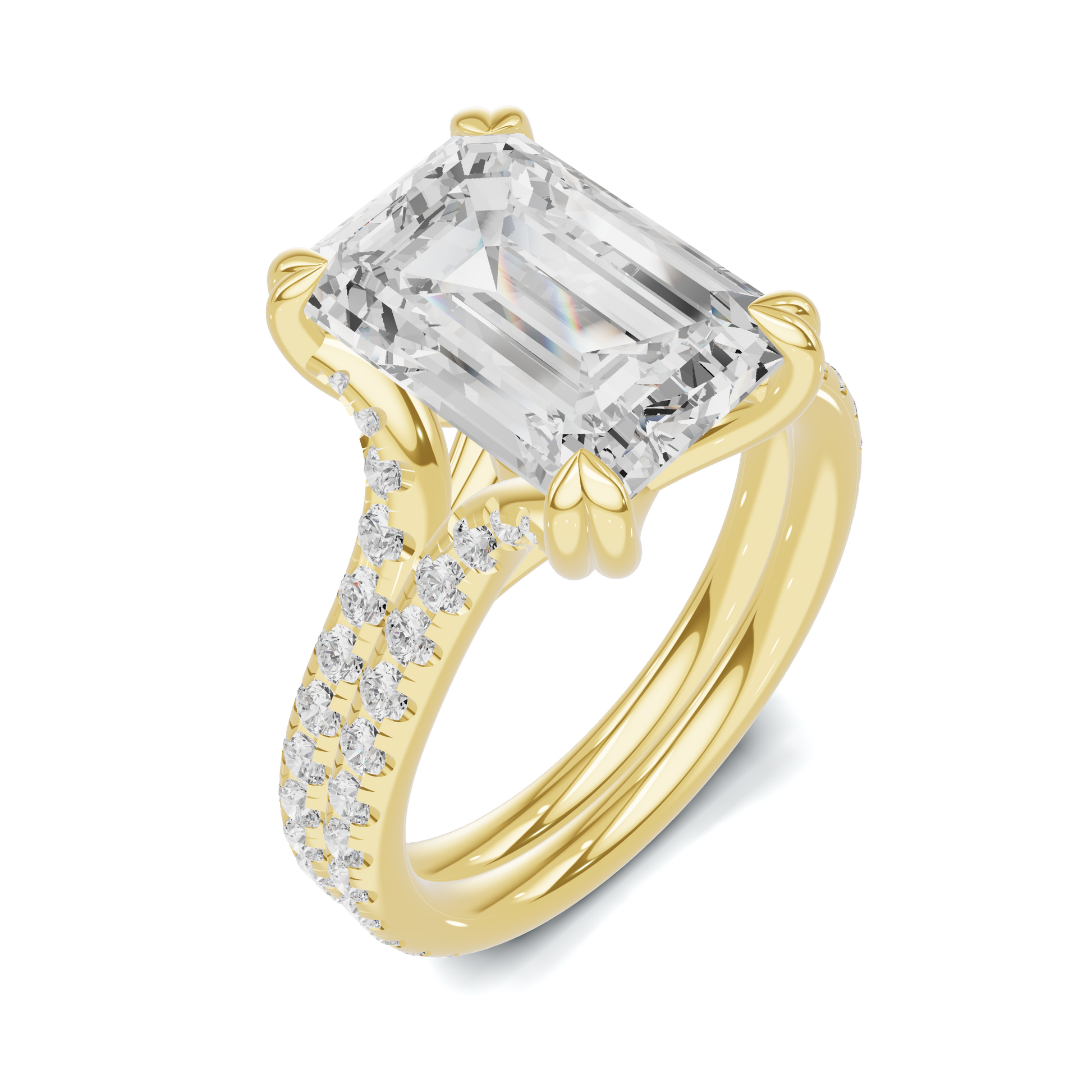 Twisted Heart Prong Ring