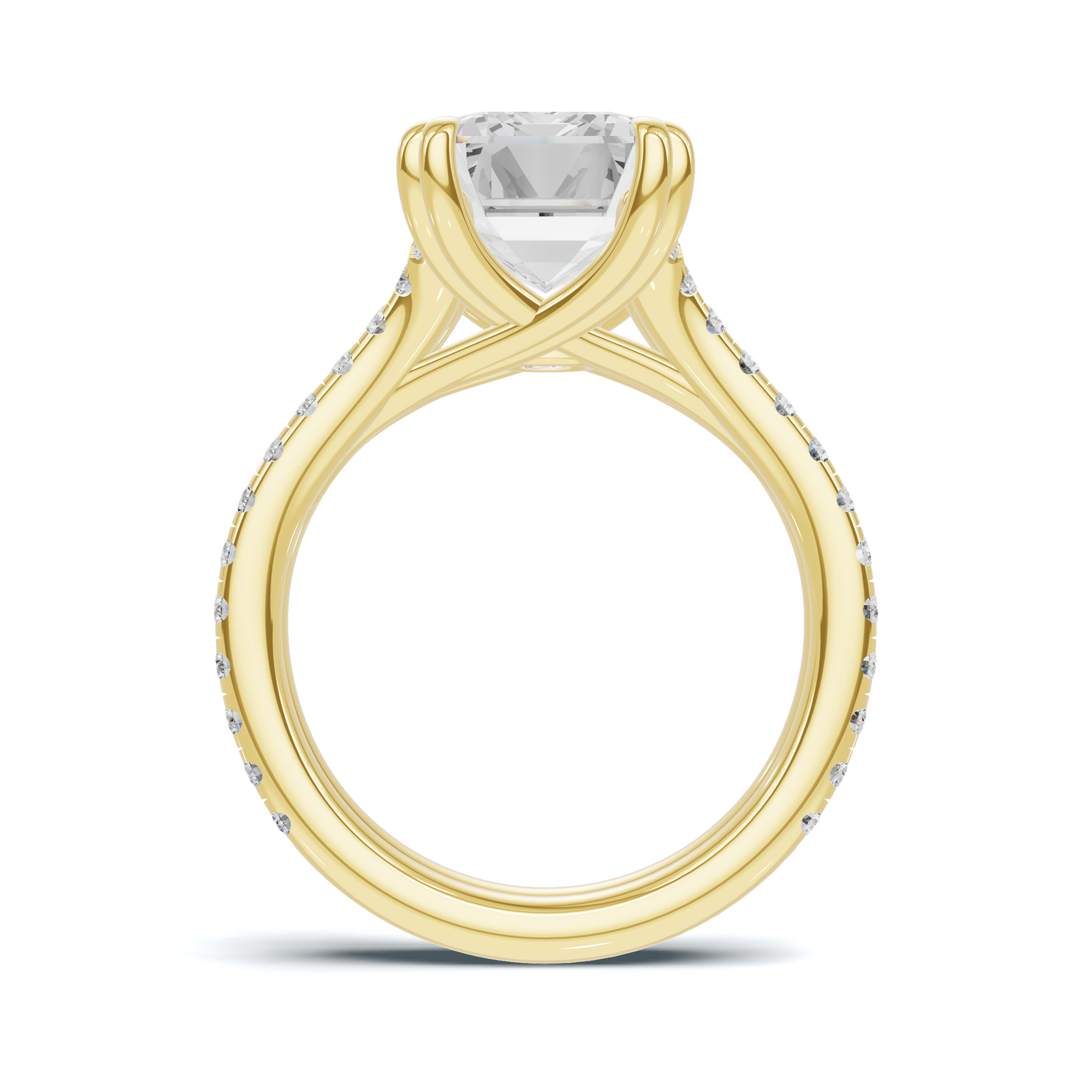 Twisted Heart Prong Ring