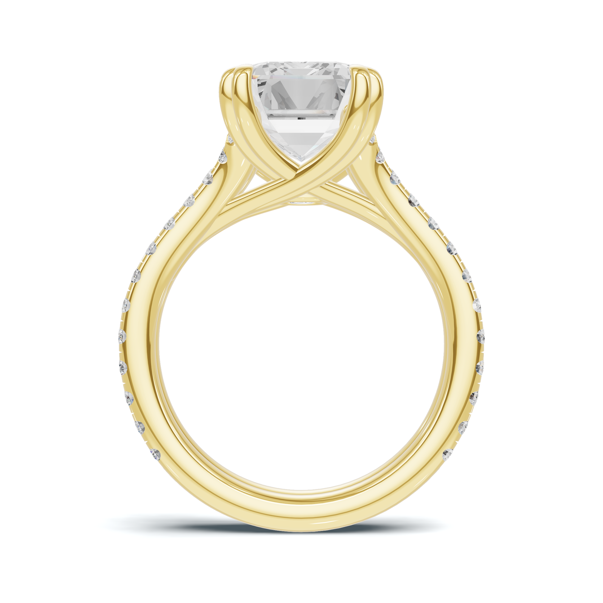 Twisted Heart Prong Ring