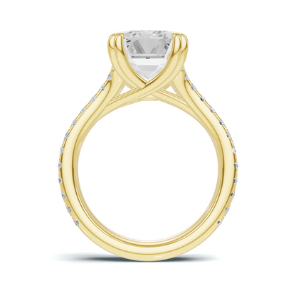 Twisted Heart Prong Ring