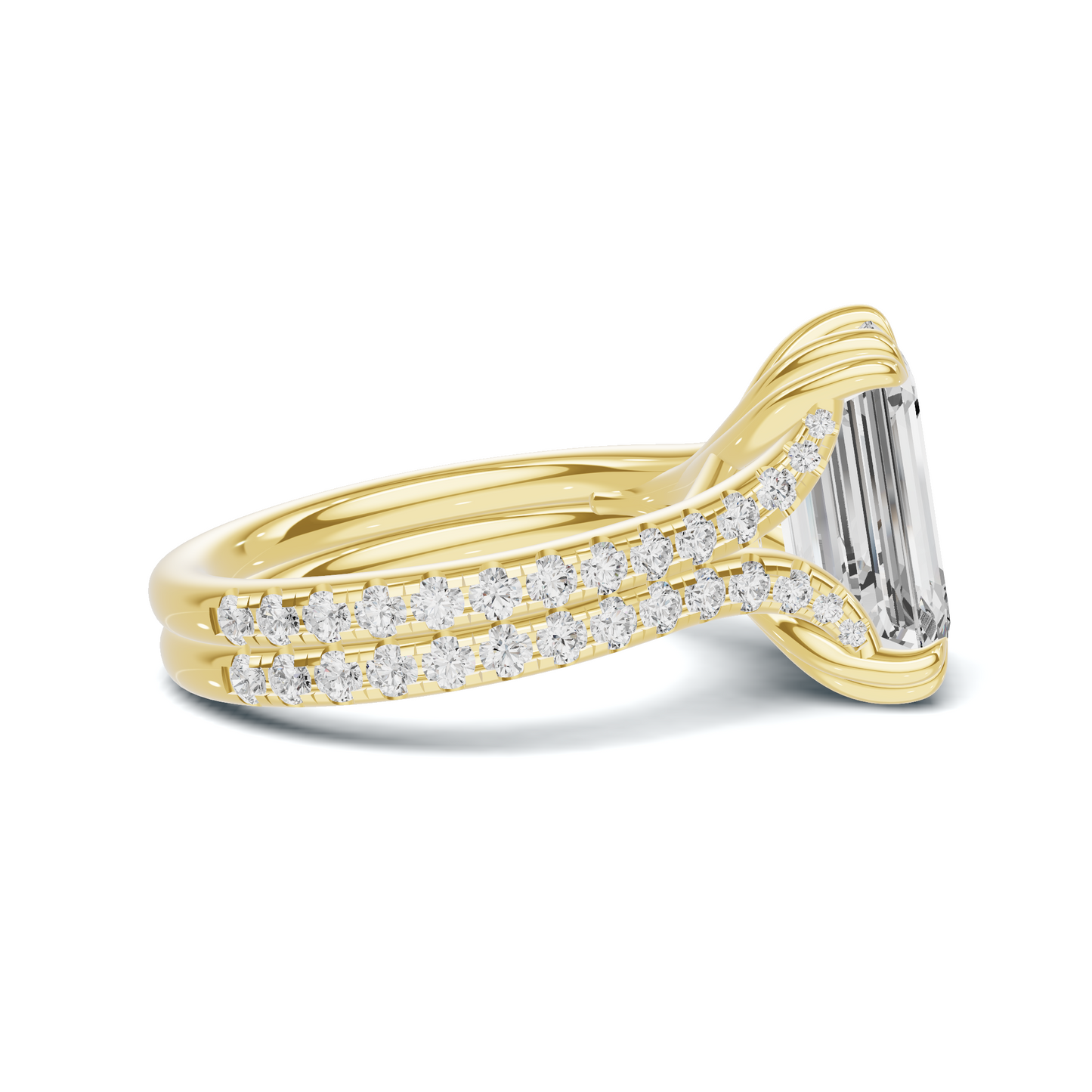 Twisted Heart Prong Ring