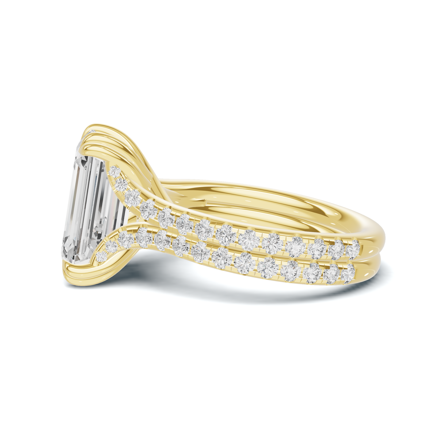 Twisted Heart Prong Ring