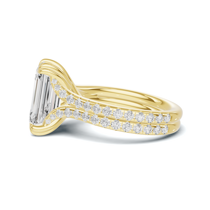 Twisted Heart Prong Ring