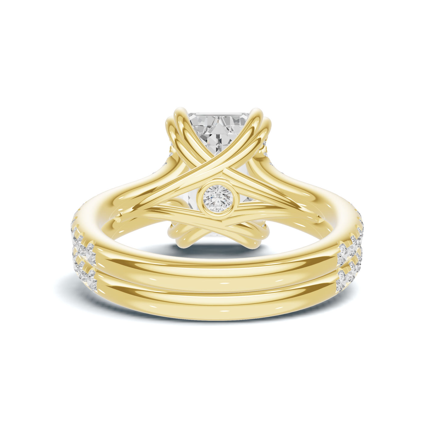 Twisted Heart Prong Ring