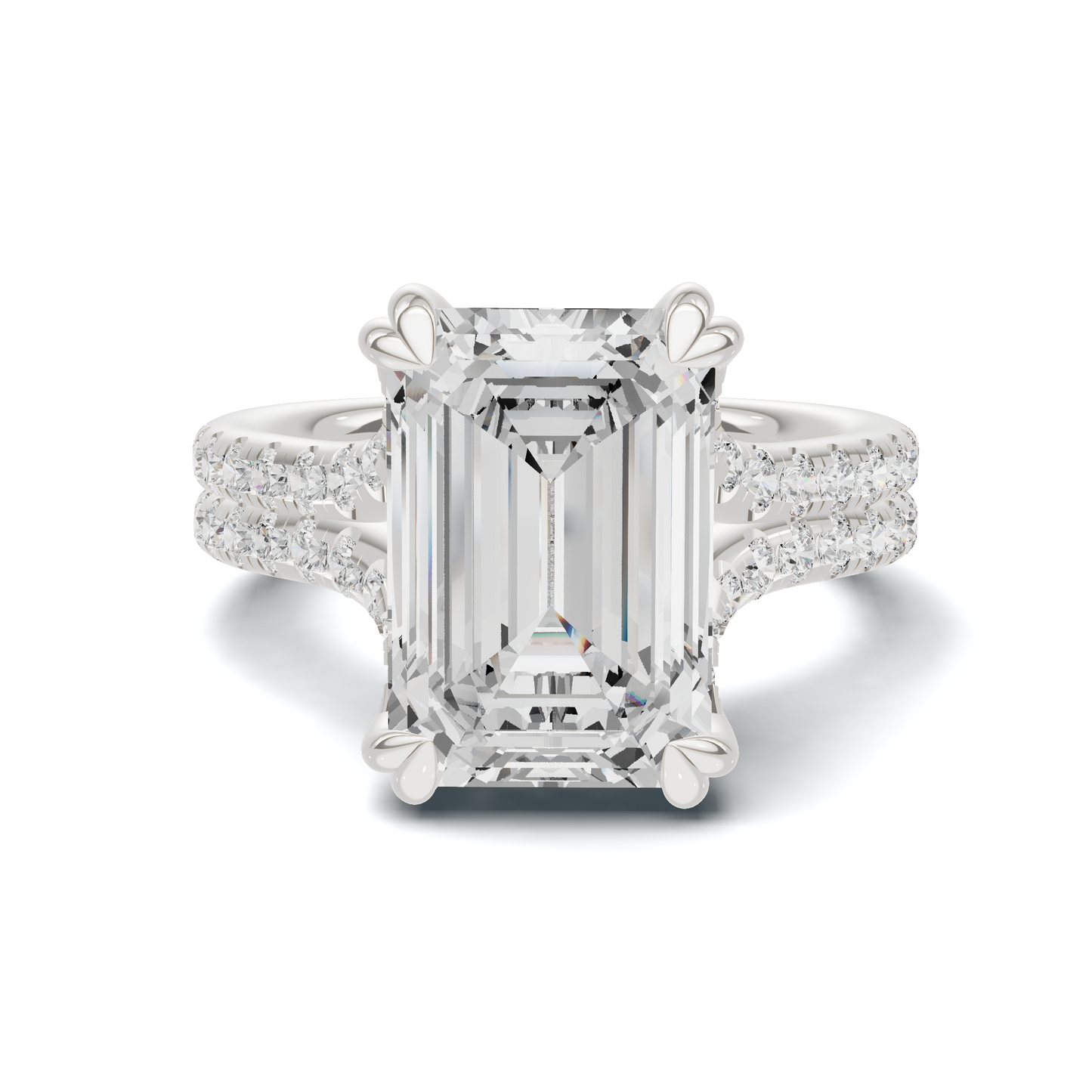 Twisted Heart Prong Ring