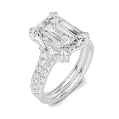 Twisted Heart Prong Ring