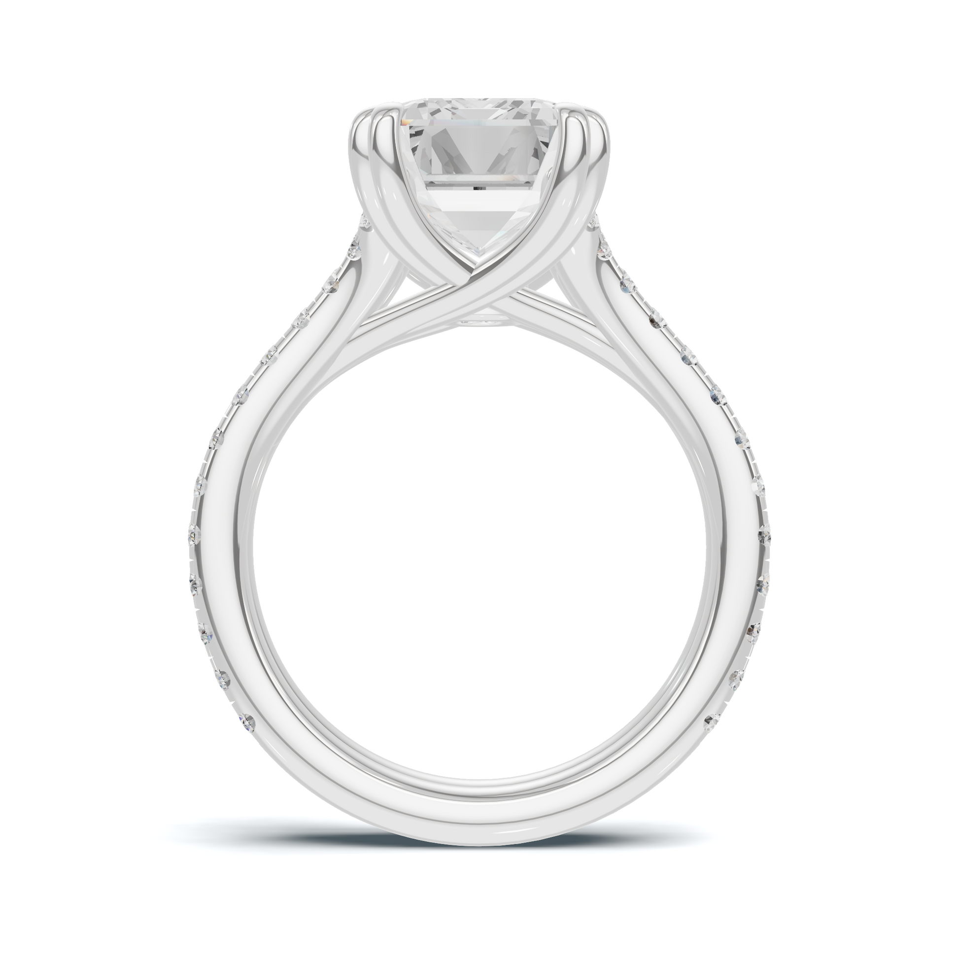 Twisted Heart Prong Ring
