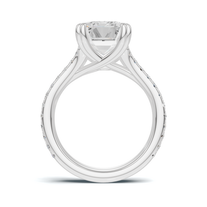 Twisted Heart Prong Ring