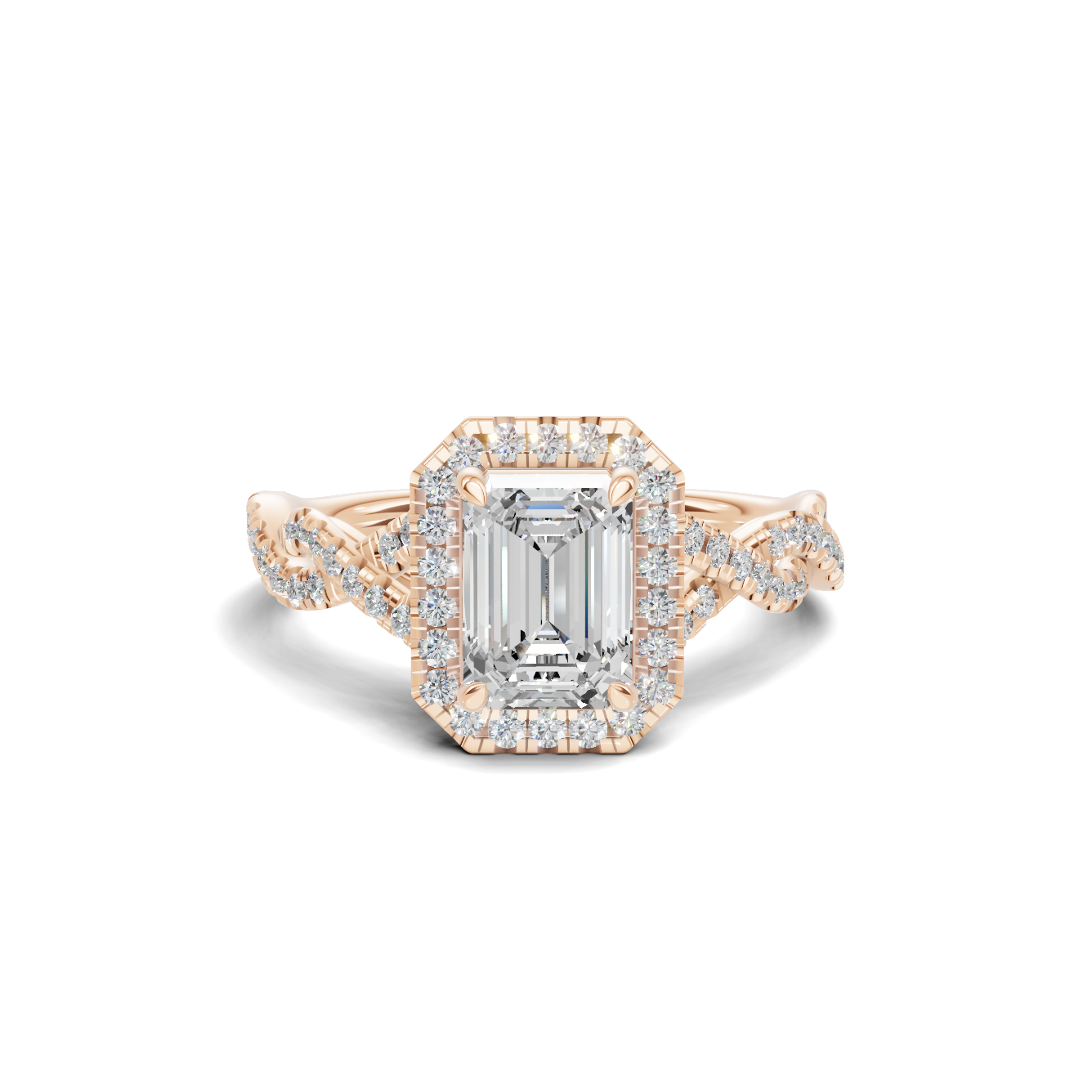 Twisted Infinity Halo Ring