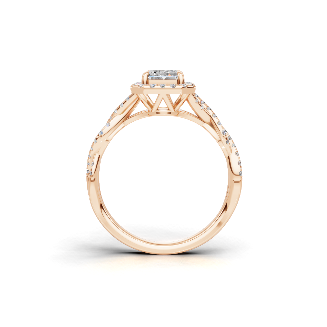 Twisted Infinity Halo Ring