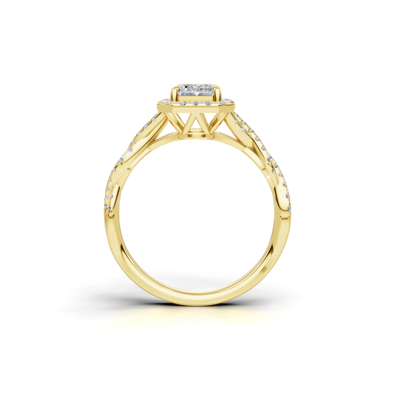 Twisted Infinity Halo Ring