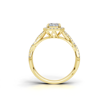 Twisted Infinity Halo Ring