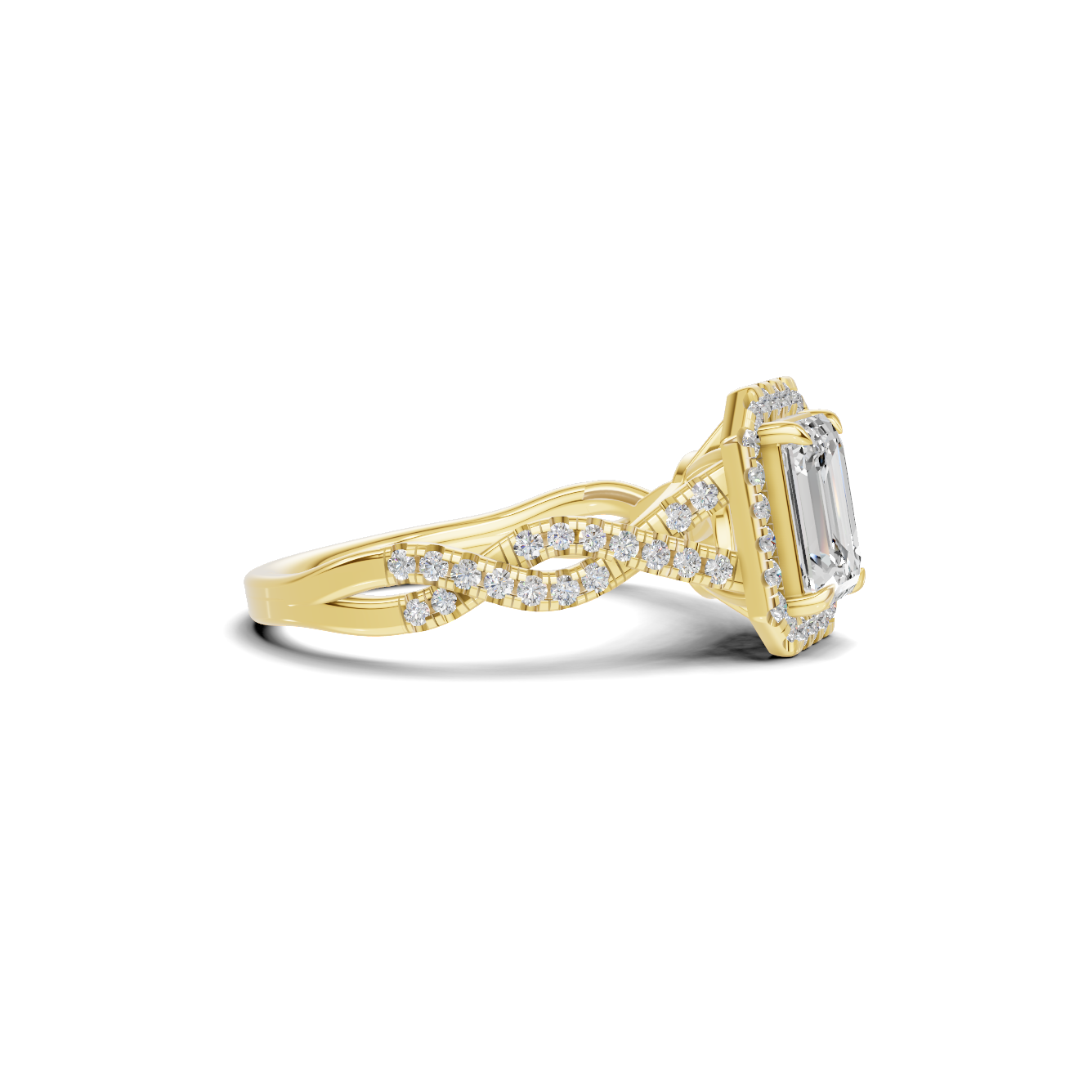 Twisted Infinity Halo Ring