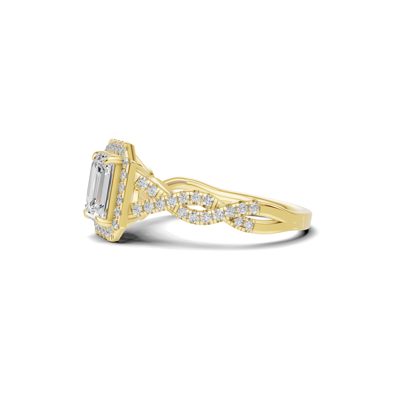 Twisted Infinity Halo Ring
