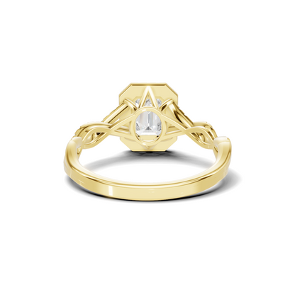 Twisted Infinity Halo Ring