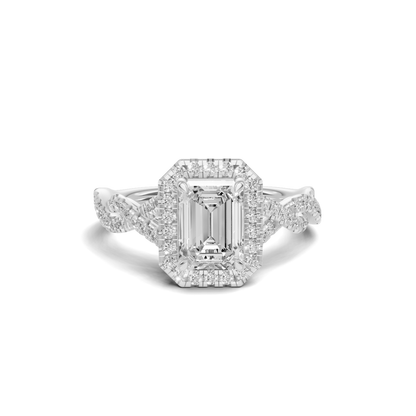 Twisted Infinity Halo Ring
