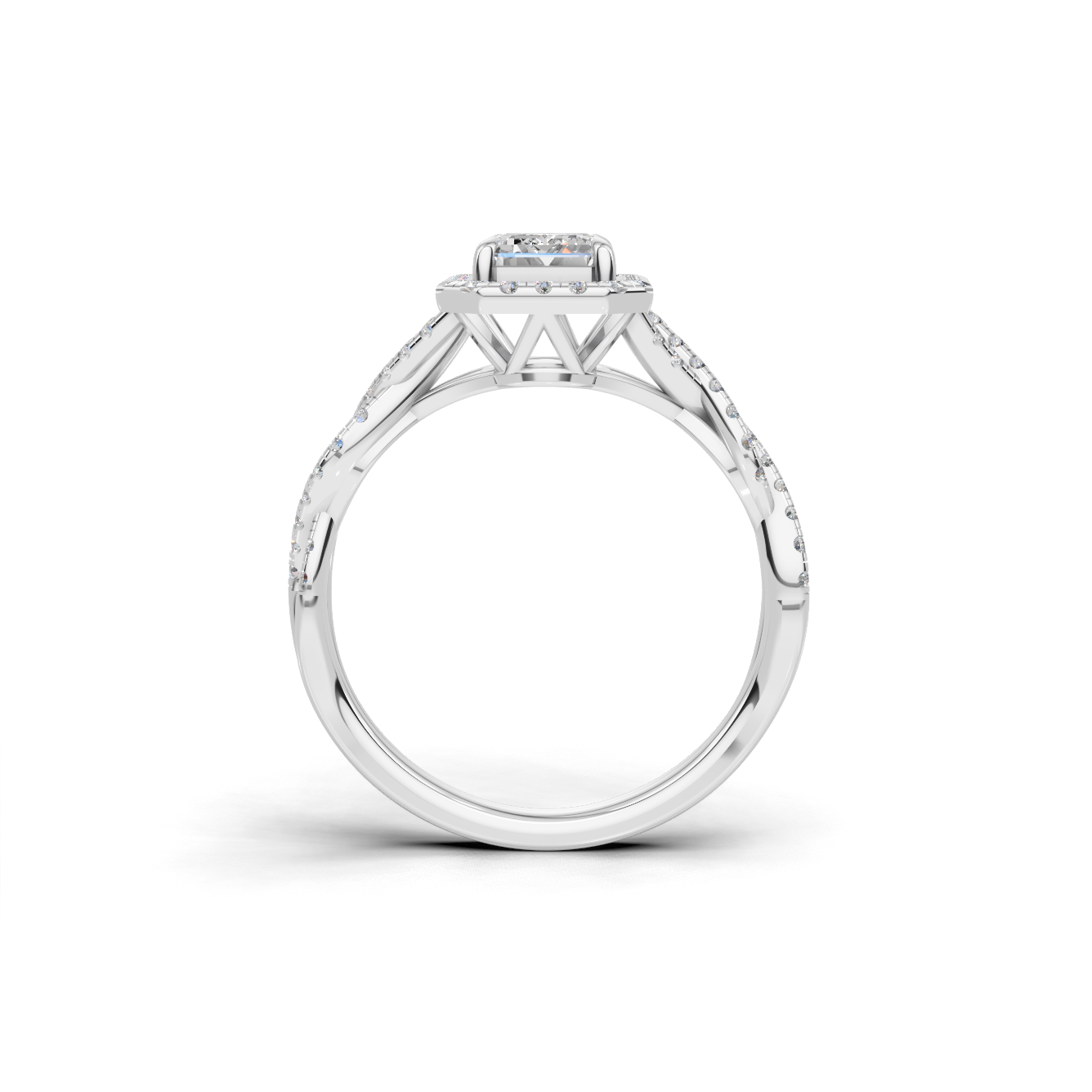 Twisted Infinity Halo Ring