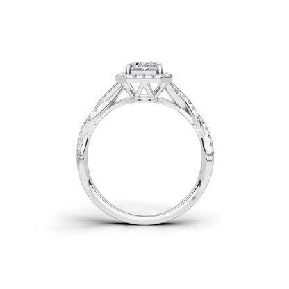 Twisted Infinity Halo Ring