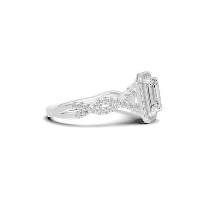 Twisted Infinity Halo Ring