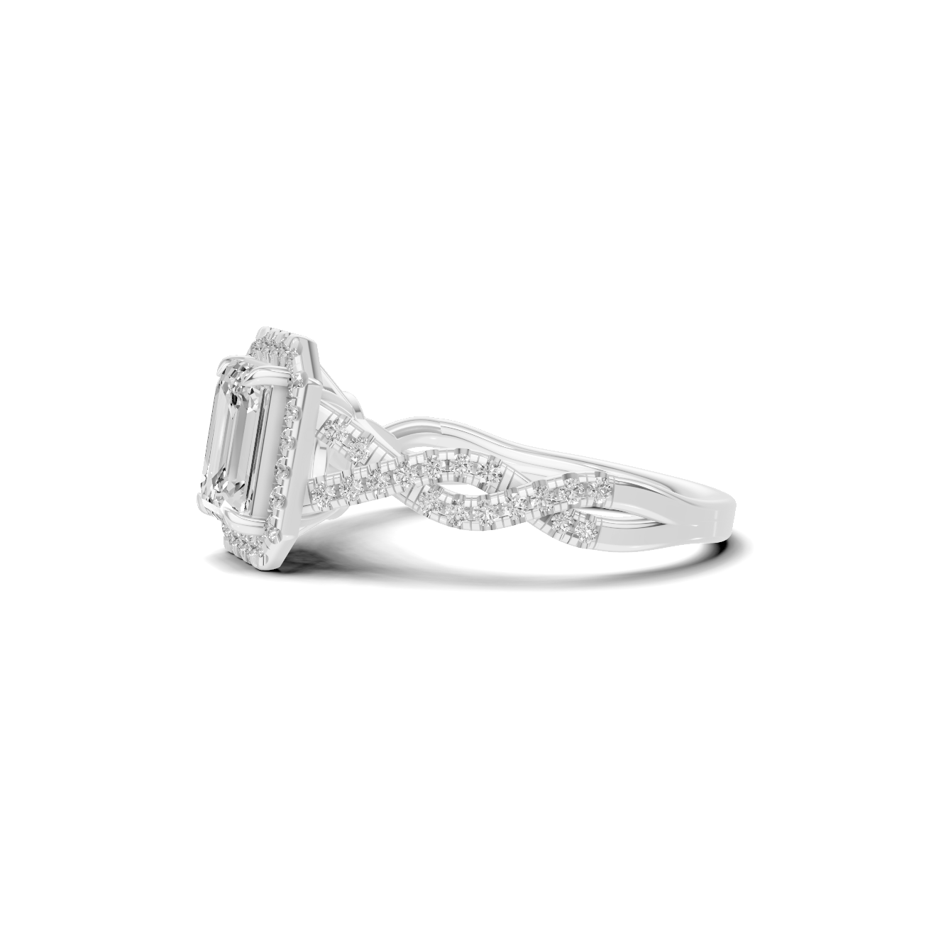 Twisted Infinity Halo Ring