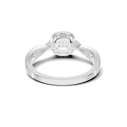 Twisted Pave Halo Ring