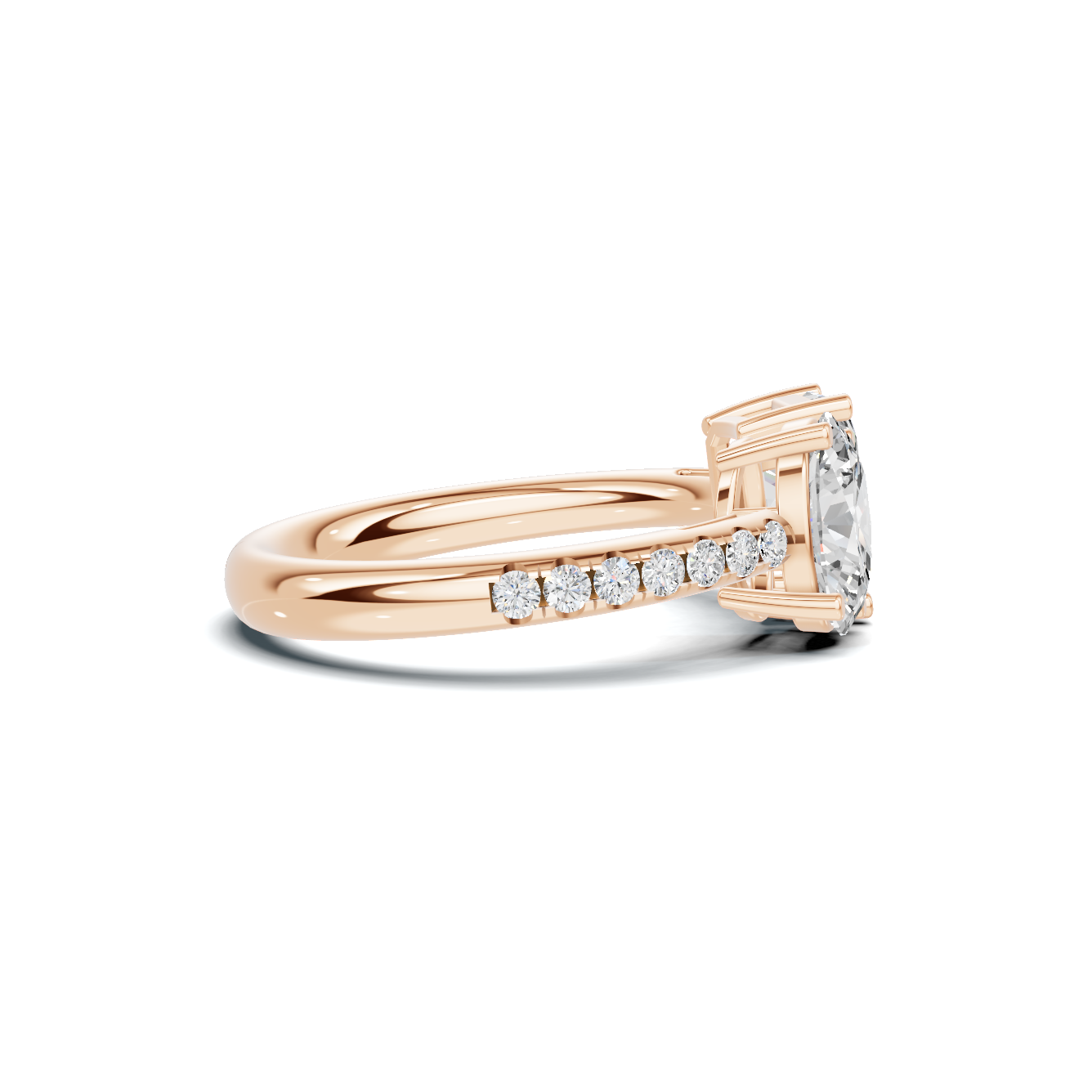 Two Stone Pave Ring