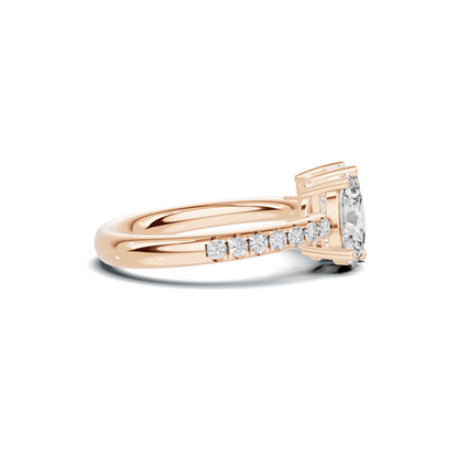 Two Stone Pave Ring