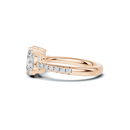 Two Stone Pave Ring