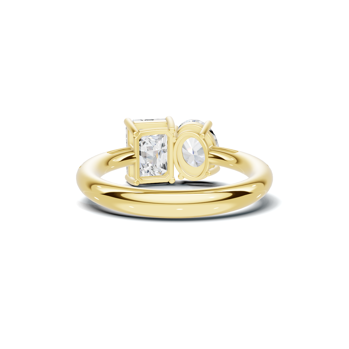 Two Stone Pave Ring