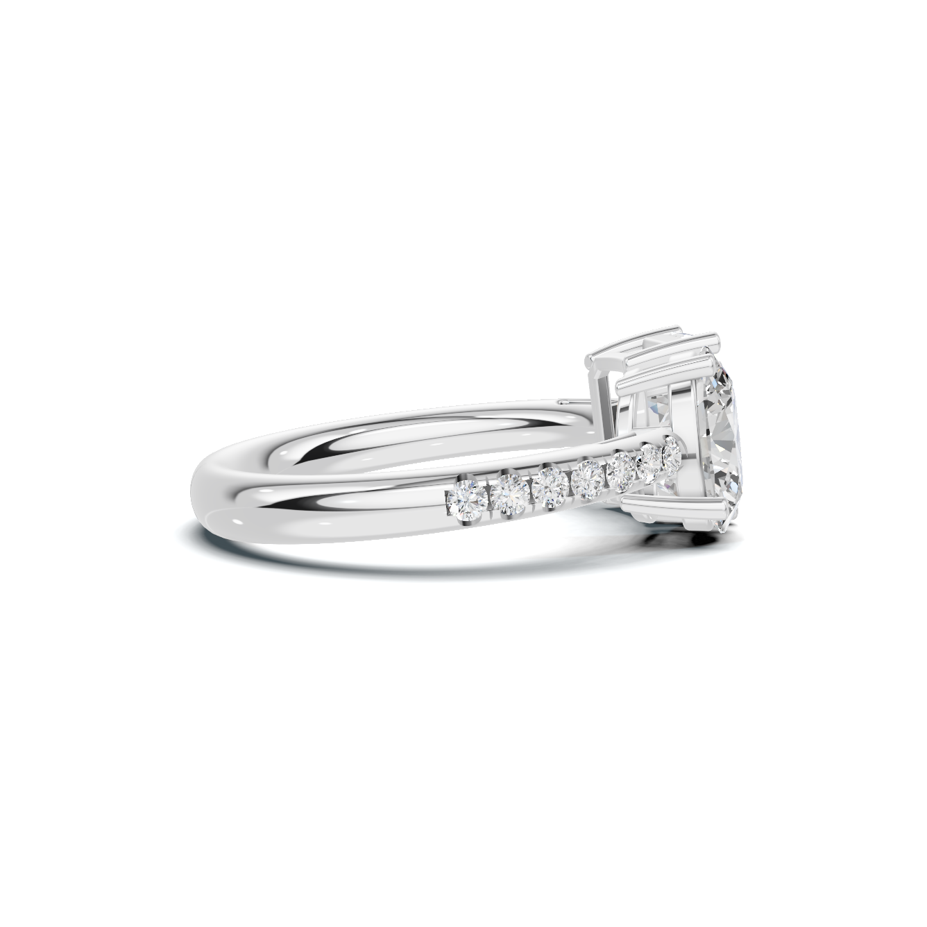 Two Stone Pave Ring