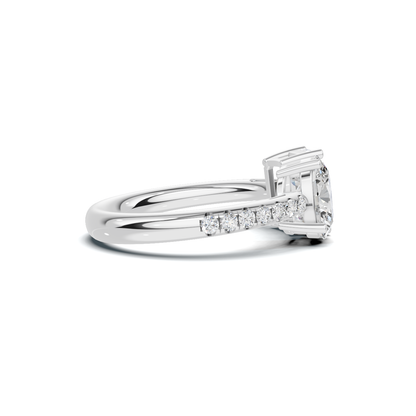Two Stone Pave Ring