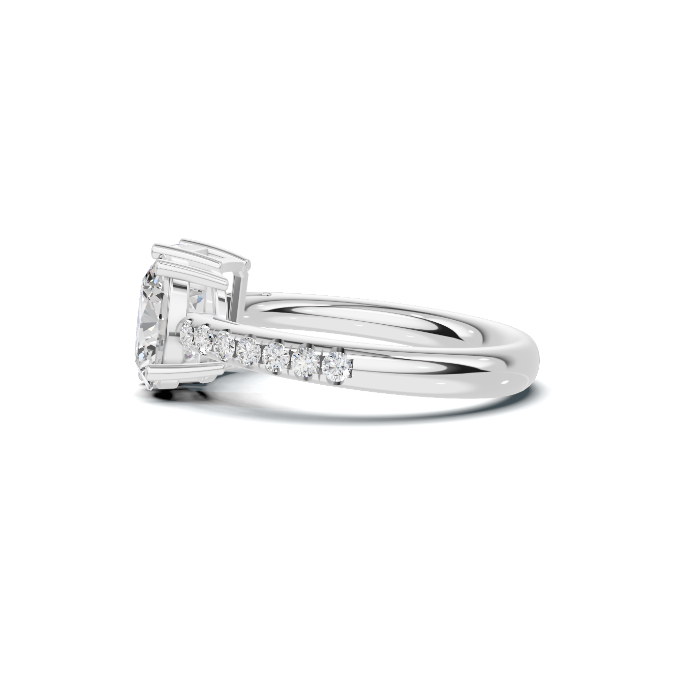 Two Stone Pave Ring