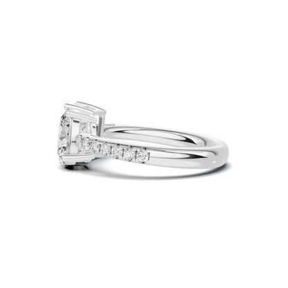 Two Stone Pave Ring