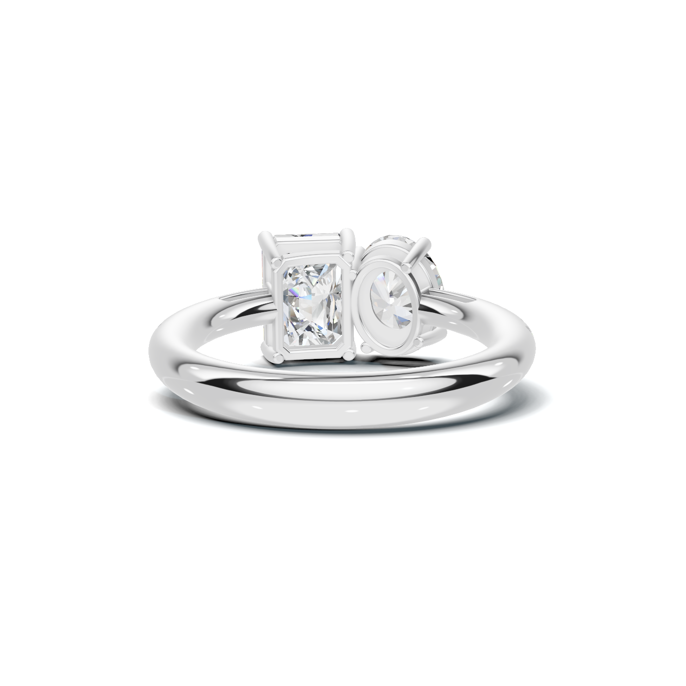 Two Stone Pave Ring