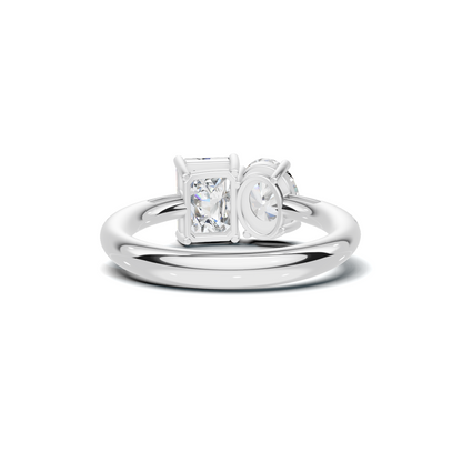 Two Stone Pave Ring