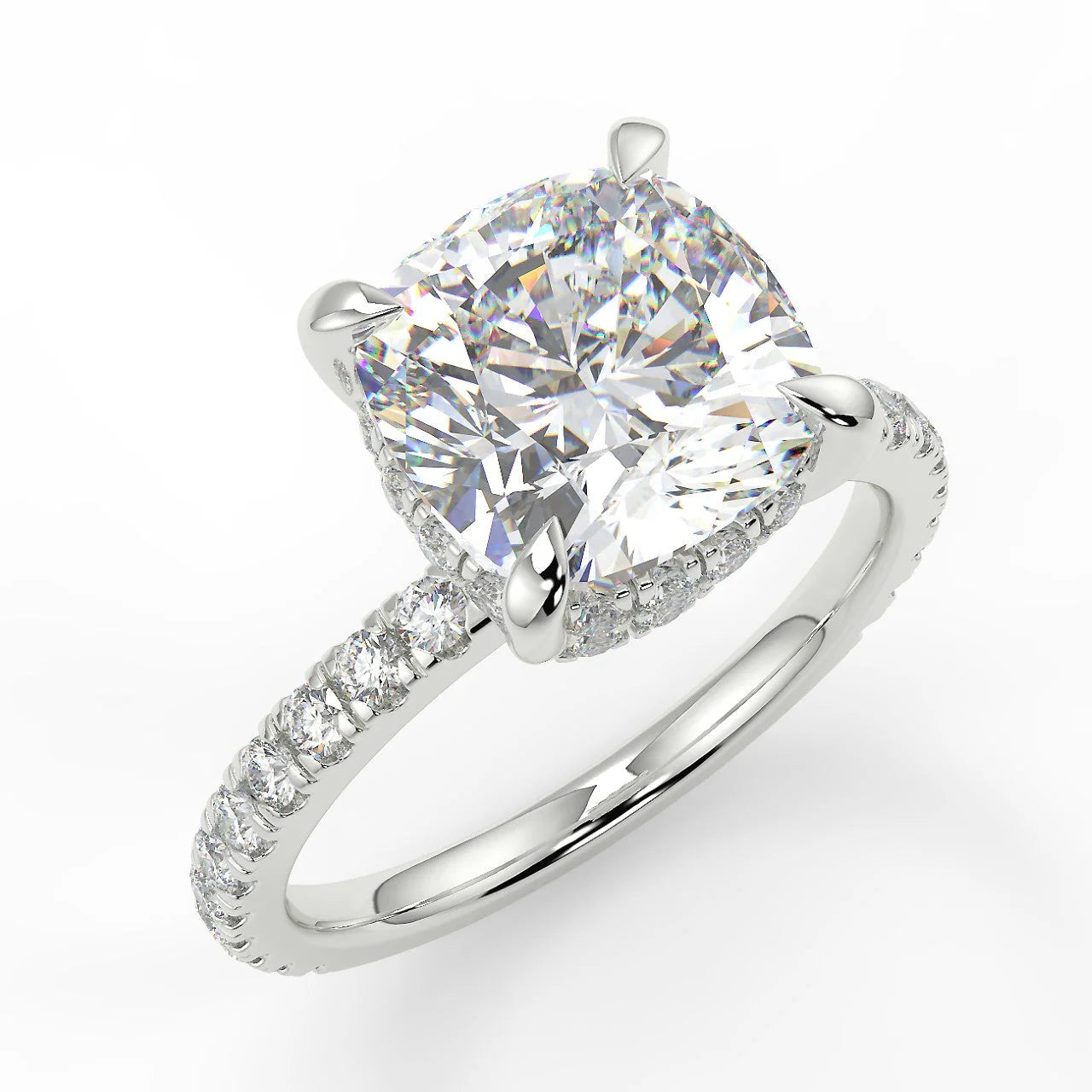 10k Gold Round Cut Lab Diamond Ring