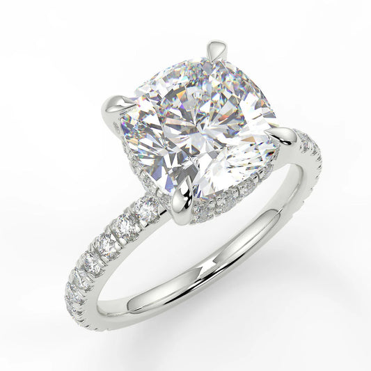 10k Gold Round Cut Lab Diamond Ring
