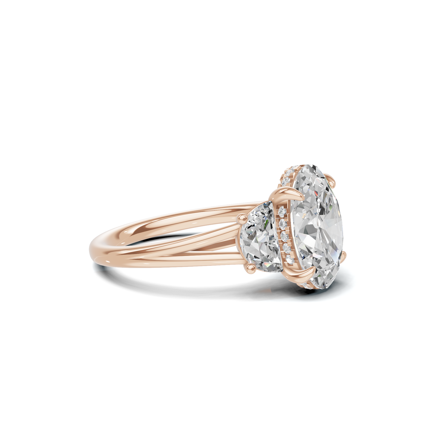 Vibrant Half Moon Ring