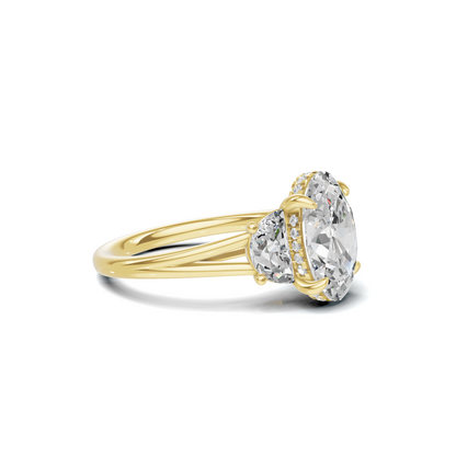 Vibrant Half Moon Ring