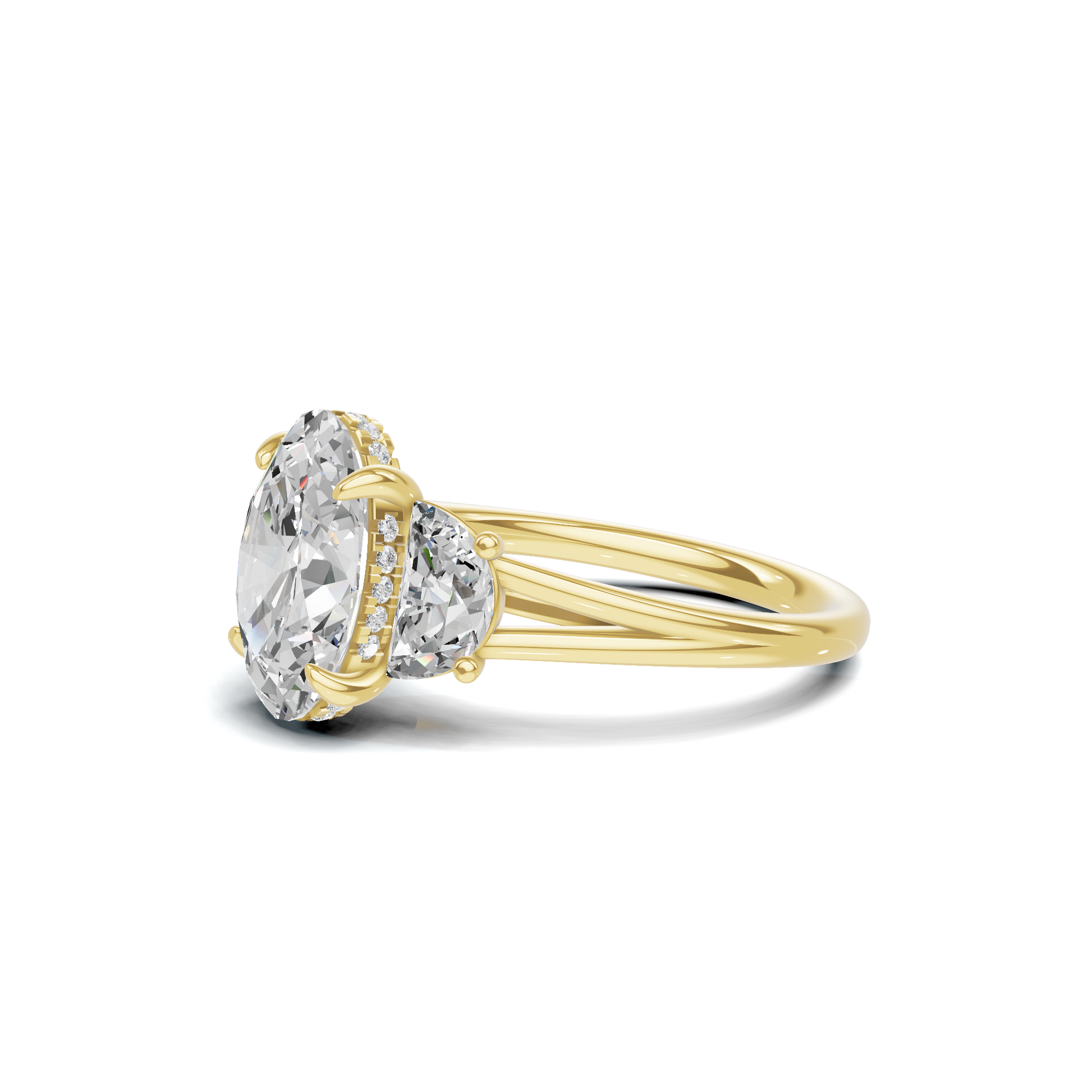 Vibrant Half Moon Ring